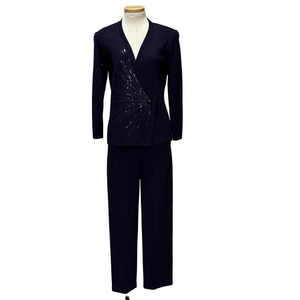 St John by Marie Gray sz 8 deep purple vintage pant suit